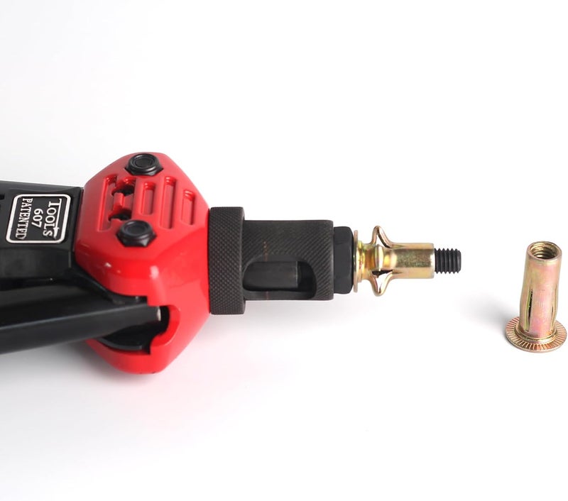 CORWIN Store 1/4-20 Extended Rivet Nut Gun Mandrels and Nosepiece Set, Specifically Designed for Installing Pre-bulbed Rivet Nuts and Similar Threaded Inserts. Multi-Grip - Image 2